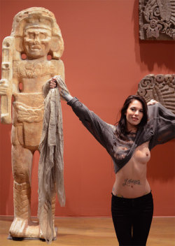 fuckmeinpublic:“End of the World Eve at the Met with some Mayans.