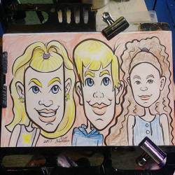 Doing caricatures at Dairy Delight! Ice cream for dinner is what