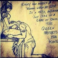 More like the Queen serves the King.
