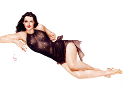 spacebass01:  20th-century-man:  top Hedy Lamarr / illustration