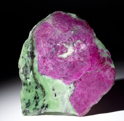 Corundum variety Ruby in Zoiesite by usageology on Flickr.Corundum