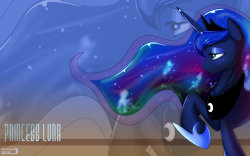 equestrian-pony-blog:  Princess Luna Wallpaper - Galaxies by