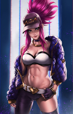 dandon-fuga: GIF Version KDA Akali ♥ ~~~ https://www.patreon.com/dandonfuga