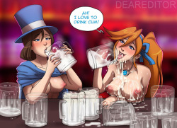 Drinking competition !! A Commission.Support me on Patreon to