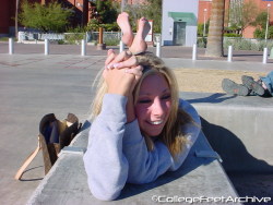 collegefeetarchive:  Here’s a few pics from a 43 picture set