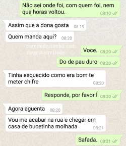 cornitude:  Minha dona saiu sozinha. E não para de provocar.