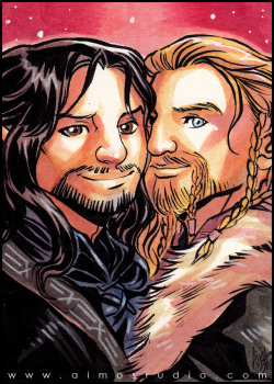 aimosketchcard:  PSCs - Kili and Fili from The Hobbit Commission