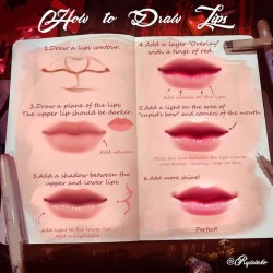 prywinko: How to draw lips!Do you want more tutorials?  Support