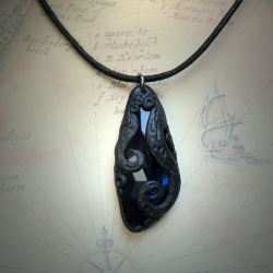 cthulhu-jewellery:  Tentacled Bluestone NecklaceA one-off piece.