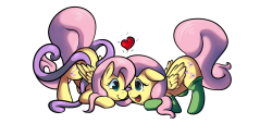 ask-justshy:   The bestest~ two Yellow and Pink ponies ever.Kinky and Madame