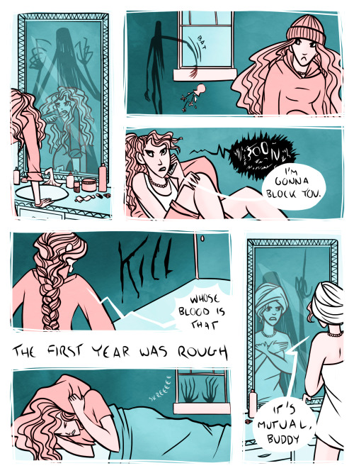 charminglyantiquated: a little comic about kisses and curses. happy halloween! 