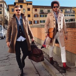 manandbag:  Dapper legends and their man bags in @justusf_hansen