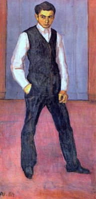 Paul Citroen (NL 1896-1983)Self portrait 1914 (140x70 cm)