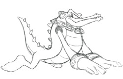 Rough sketch of Vector the Crocodile! :D He was always one of