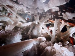 bacteriia:  Quartz formations in “Cueva de los cristales”,