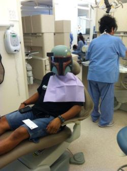 webofstarwars:  Even Boba wants good Dental hygiene. 