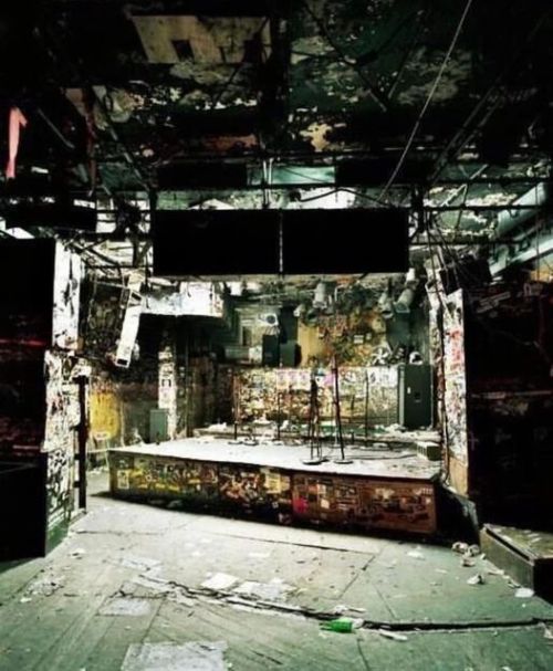 The iconic punk club CBGB during its final month of being open