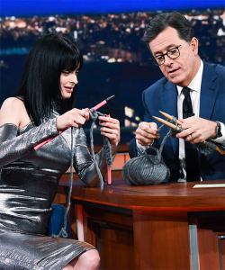 marvelsdefenders:Krysten Ritter on The Late Show with Stephen