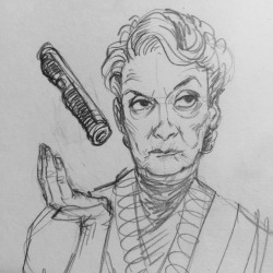 hollyoakhill:  I can’t believe I drew Maggie Smith as a jedi