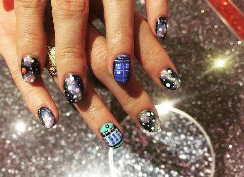 I got space Doctor Who nails! @maniclaire nailed it! ❤️❤️