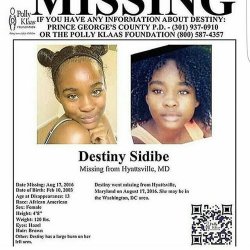 grizzlyblack301:  ablackgirldaydreaming:  #rp #missing #dmv #md