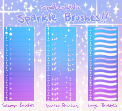 heyspacekid:  I present to you, my very own sparkle brush pack,