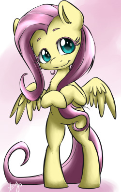 athyess-art:And, finally finished ^^  My first fluttershy pic