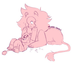 kaceart:  Lion-Steven and Steven’s Lion sketch that I’m gonna