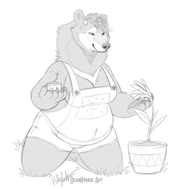 bearlyfunctioning: Sharing this sketchie of a Gardening Moon