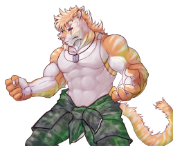 istani:  Golden tabby tiger. shiroganekotora’s commision.