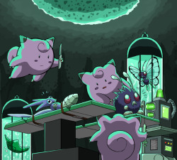 aquanutart:Gene Splicing Clefairy are aliens, right? So they