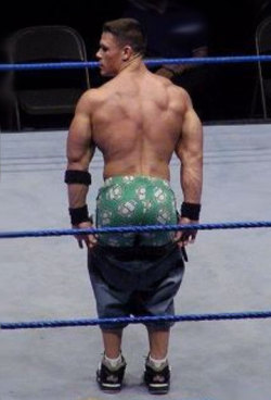 wrestlingoutofcontext:  Do these boxers make my ass look fat?