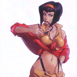 spyrale:  Faye Valentine by Ilya Kuvshinov   Fayyeee &lt;3 &lt;3I love Cowboy Bebop man. Favourite anime.