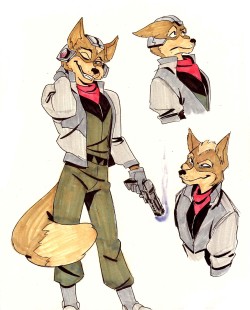 silkoodles:  I tried drawing Fox in the style of A Fox in Space (<–