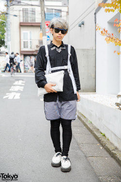 tokyo-fashion:  18-year-old Rufu on the street in Harajuku wearing