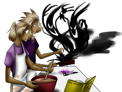 neal-illustrator:  Yami marik was never allowed to cook again. Done