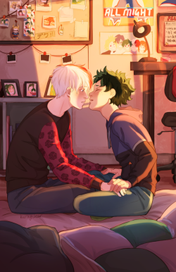 hachidraws:  Deku, once again rendering Todoroki awestruck 