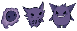 xpuffypenguinx:  Finally drew Haunter to finish the trio~