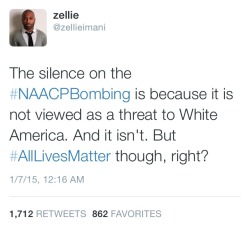 black-culture:  But #AllLivesMatter though, right? - @zellieimani