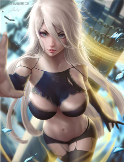 lolliedrop:  A2 -   NieR:Automata fanart <3http://lolliedrop.deviantart.com/art/A2-NieR-Automata-671768578Thank