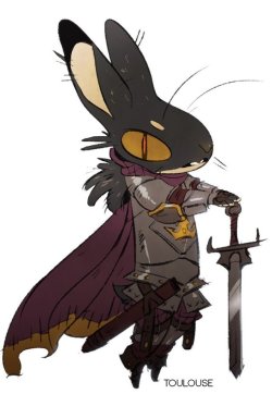toulouseart: A bunny knight.