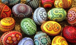 Some look at these and see pretty painted eggs.  I look at them