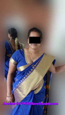 Desi wife blue saree