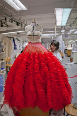 showstudio:  The flou atelier, working on spring 2012 Christian