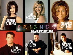 zodiaccity:  Zodiac Files: TV Show Actors Real Zodiac Signs, Friends (1994-2004)