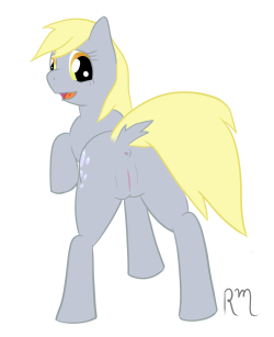 I had some spare time, so I doodled a quick Derpy butt. Perhaps