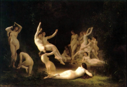 azt-lan:The nymphaeum - 1878 - William-Adolphe Bouguereau. Neoclassicism.