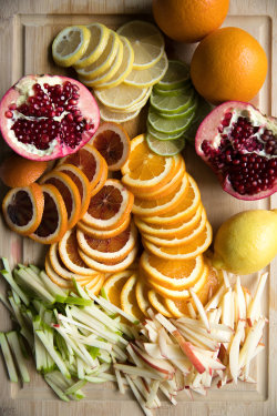 sweetoothgirl:Autumn Rosé Sangria with Apples and Pomegranates