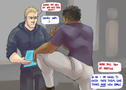 sburban-drawn:  day 2! a bodyswap between gabe and jack- don’t