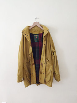 parsimoniaclothes:  vintage gap mustard yellow jacket with plaid